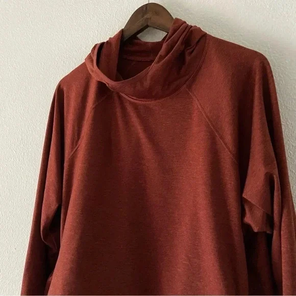 Old Navy XXL Cowlneck Cropped Pullover New Rust Athleisure Activewear Sporty - Picture 5 of 16